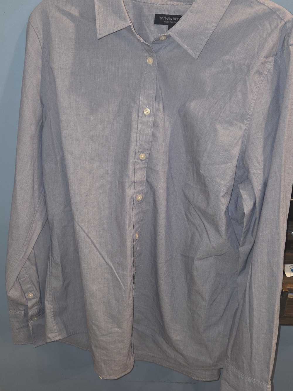 Banana Republic Women’s Light Blue Button-Up Dress Shirt Sz 14
